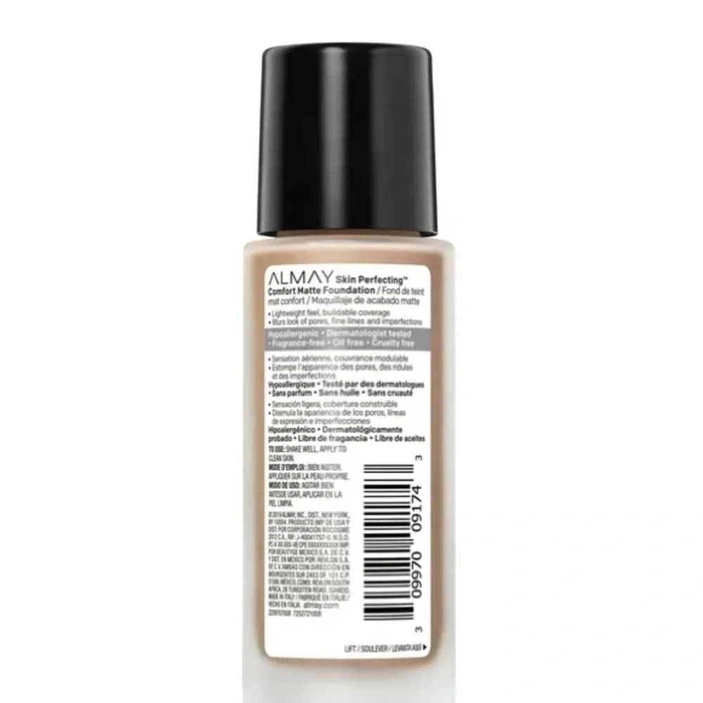 ALMAY Skin Perfecting Comfort Matte Liquid Foundation 170 Neutral Sun Beige, NEW